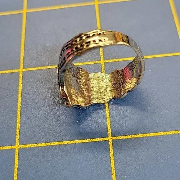 Silver Tone Ring Size 10.5 Spoon Dragonfly - Picture 7 of 8